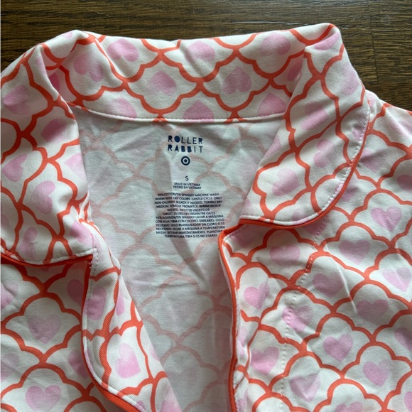 NWT ROLLER RABBIT X Target Geo hearts short sleeves shorts pajama set SMALL - Picture 2 of 3
